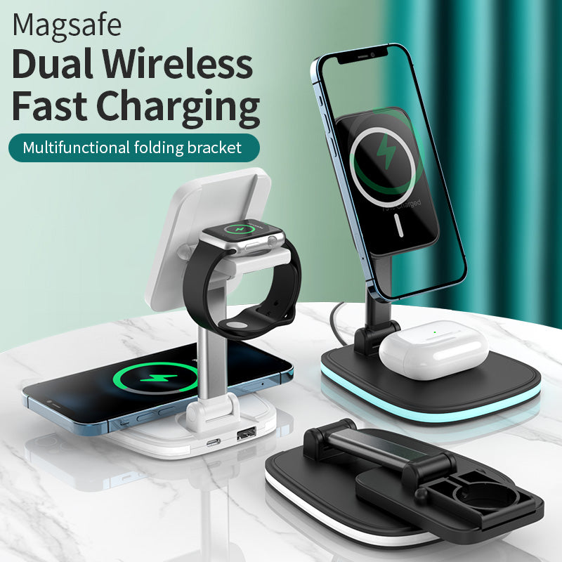 3in1 15W Folding Wireless Magnetic Charger