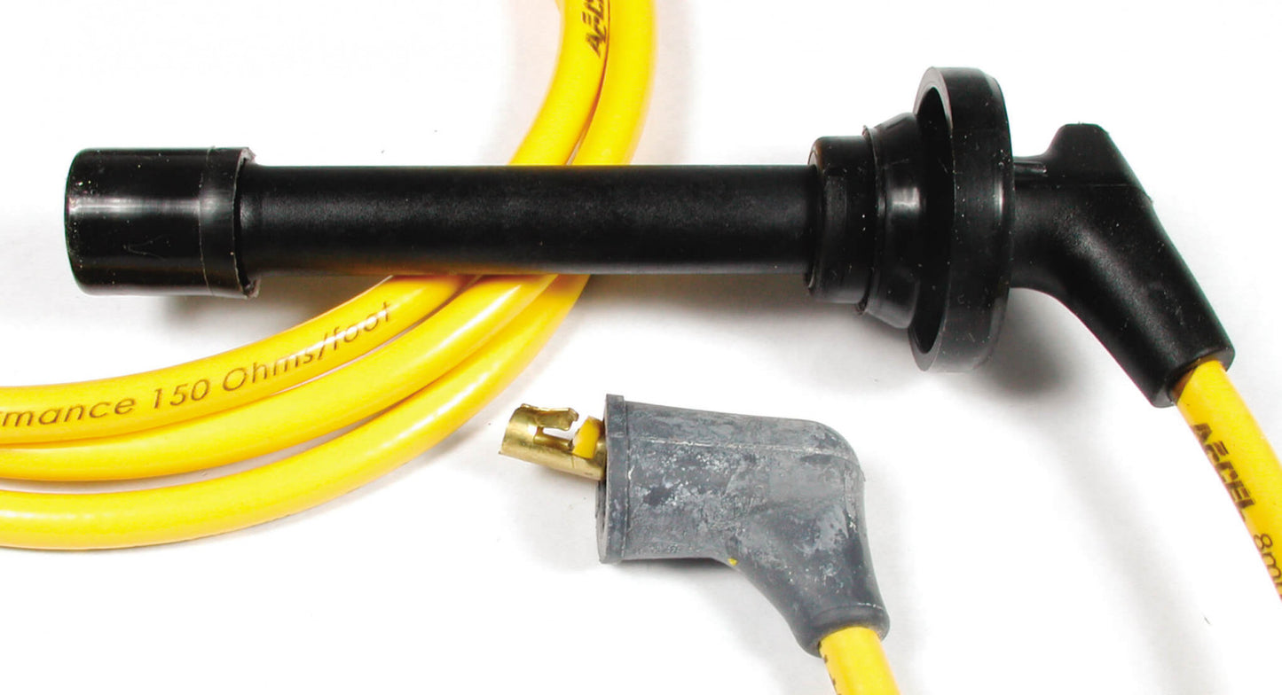 ACCEL Spark Plug Wire Set - 300 Spiral Core 8mm - Honda L4 - 1988-95 - Yellow