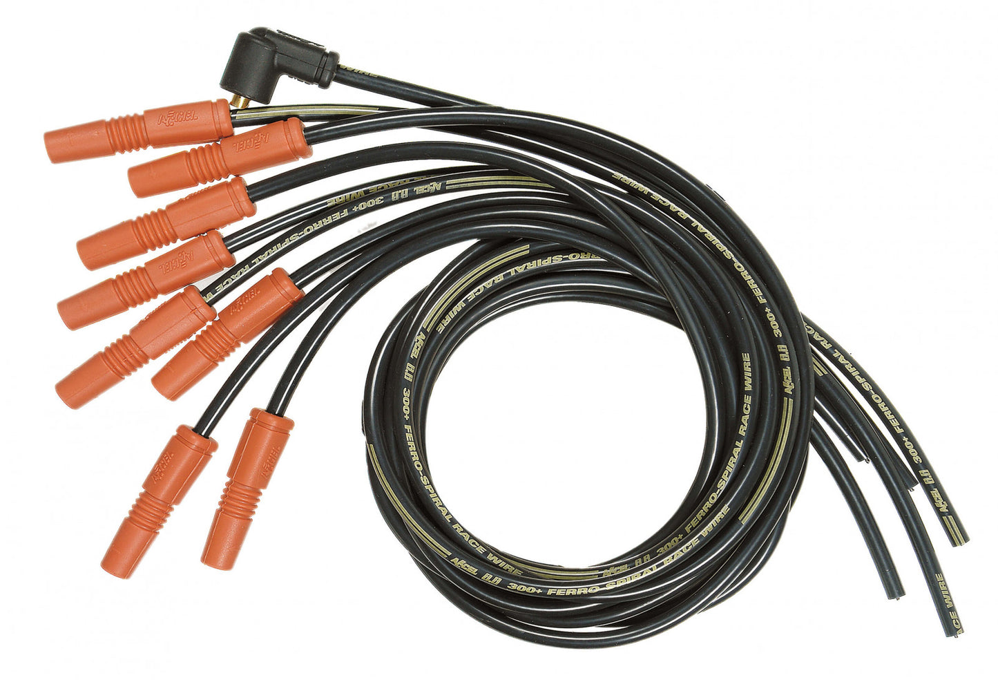 ACCEL Spark Plug Wire Set - 8.8mm - 300 Ferro-Spiral Race Wire - Universal - Vari-Angle Boots