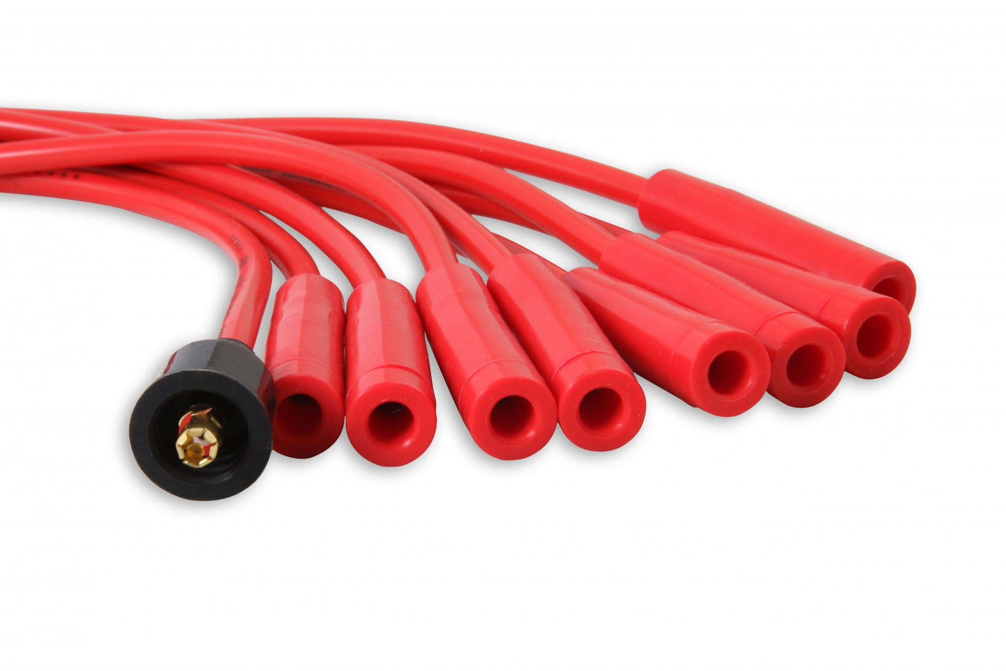 ACCEL Spark Plug Wire Set- 8mm - Red Wire with Red Straight Boots