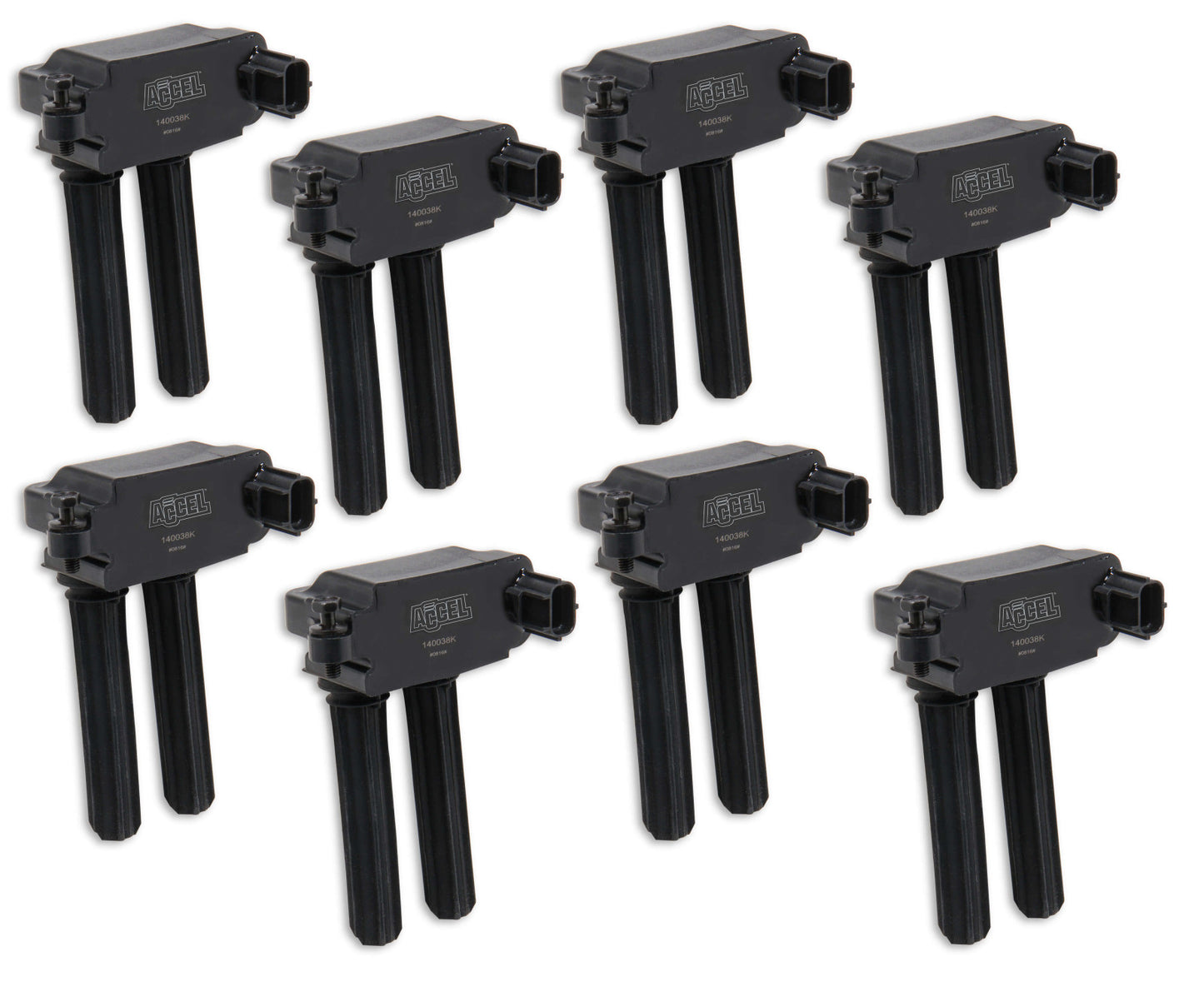 ACCEL Ignition Coil 2005-2020 Gen 3 Chrysler Hemi 5.7L/6.1L/6.2L/6.4L, black, Dual Plug, 8-pack