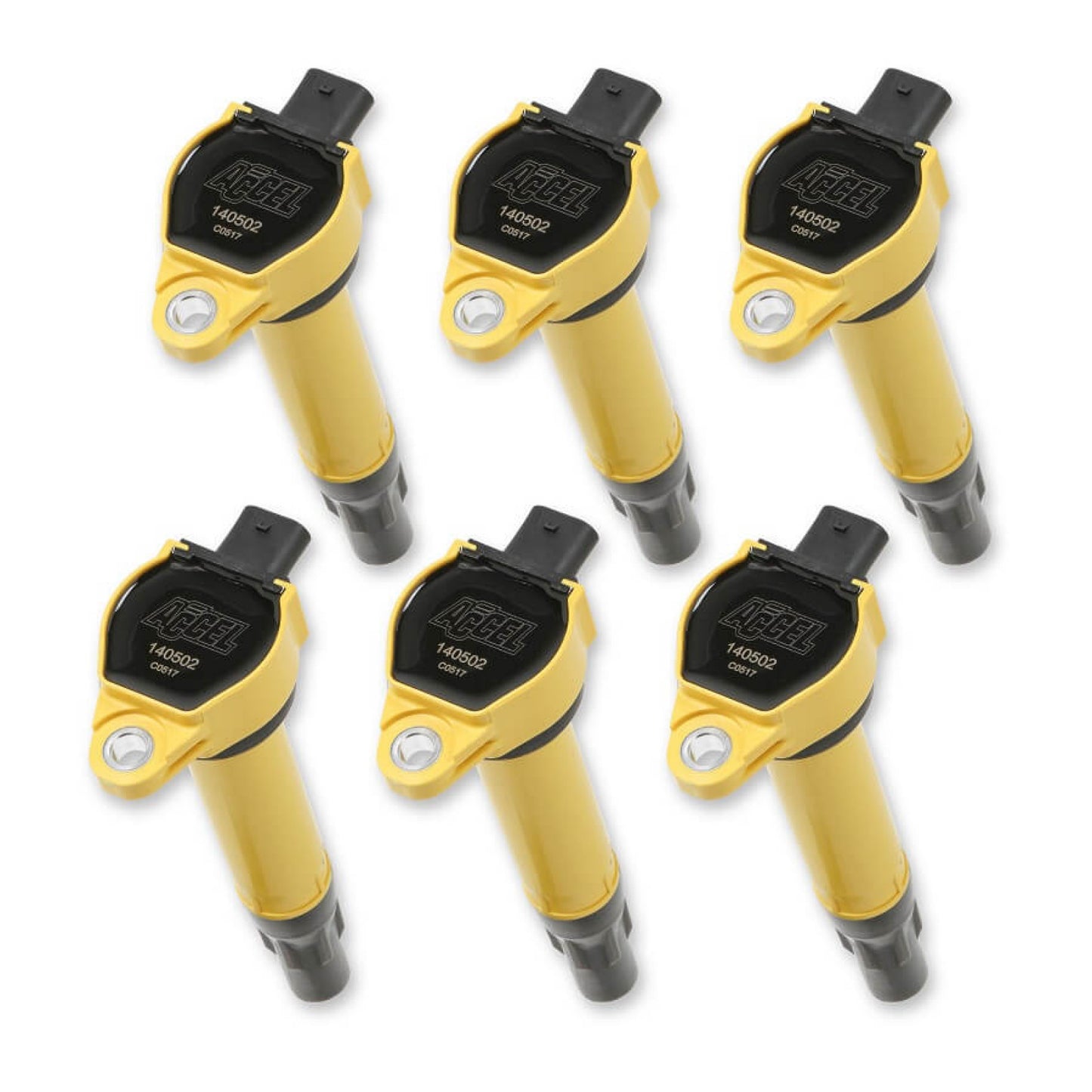 ACCEL Ignition Coil - SuperCoil - 2006-2011 Mopar - 2.7/3.5/4.0L - Yellow - 6-Pack