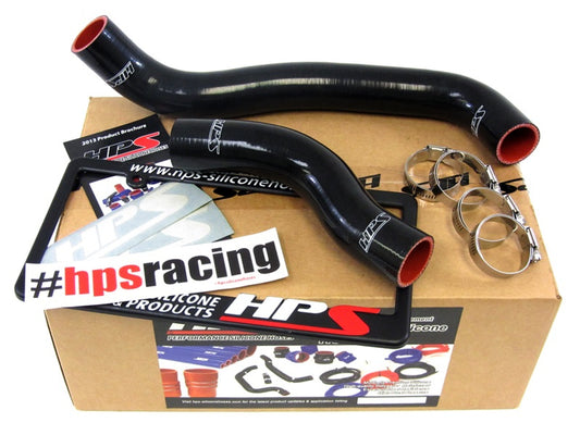 HPS Reinforced Black Silicone Radiator Hose Kit Coolant for Mazda 86-88 RX7 1.3L NA Turbo