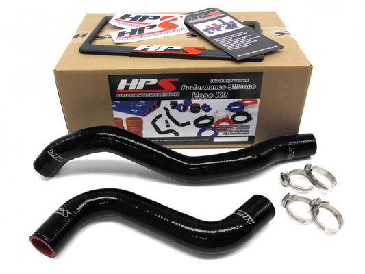 HPS Black Reinforced Silicone Radiator Hose Kit Coolant for Mitsubishi 95-99 Eclipse Turbo