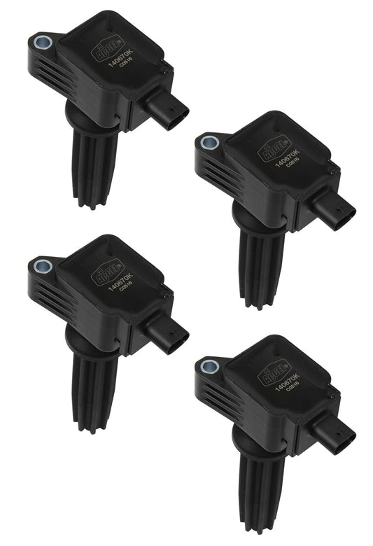 ACCEL Ignition Coil - SuperCoil - 2012-2017 Ford EcoBoost 2.0L/2.3L - L4 - Black - 4-Pack