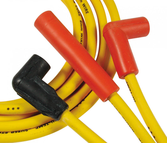 ACCEL Spark Plug Wire Set - Super Stock Graphite Core 8mm - Chevy / GMC / Oldsmobile 4.3L V6 - Yellow