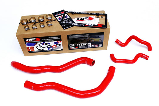 HPS Reinforced Red Silicone Radiator Hose Kit Coolant for Hyundai 11-14 Sonata 2.0L Turbo