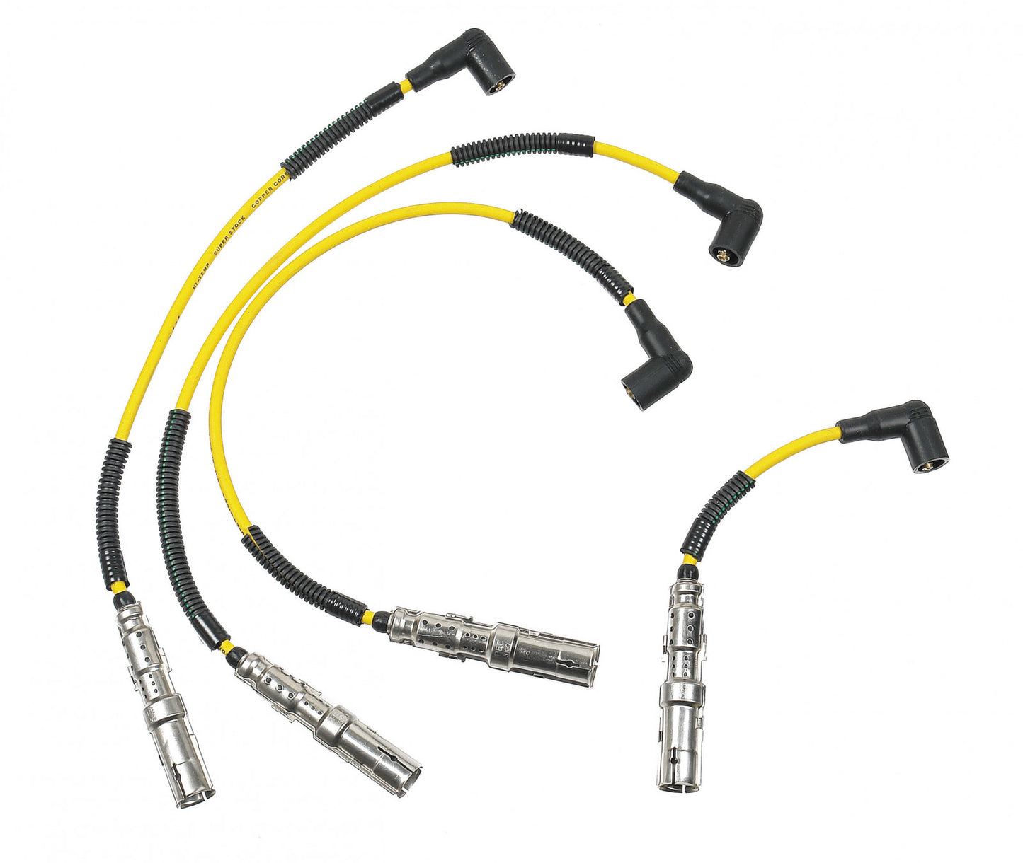 ACCEL Spark Plug Wire Set - 7mm - SuperStock 5000 Series - Spiral Core - Factory Style Steel Boot - Yellow