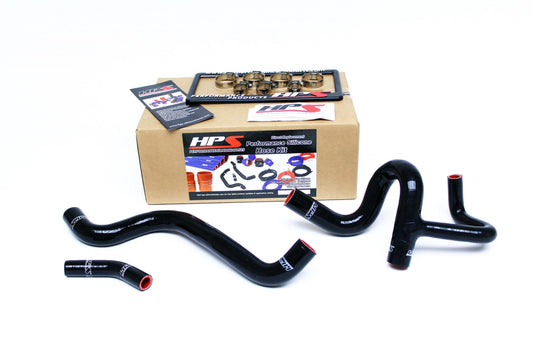 HPS Reinforced Black Silicone Radiator Hose Kit Coolant for Dodge 12-16 Dart 1.4T Turbo
