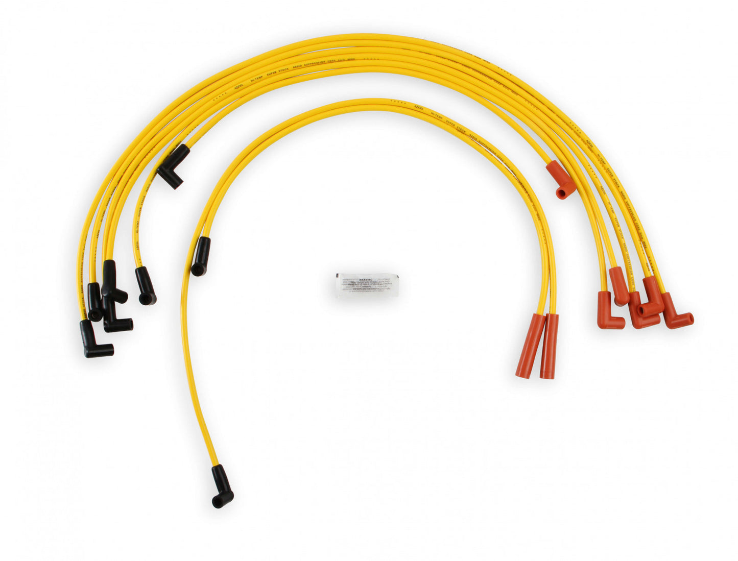 ACCEL Spark Plug Wire Set - 8mm - Super Stock - Graphite Core - Yellow with HEI Style Boots-