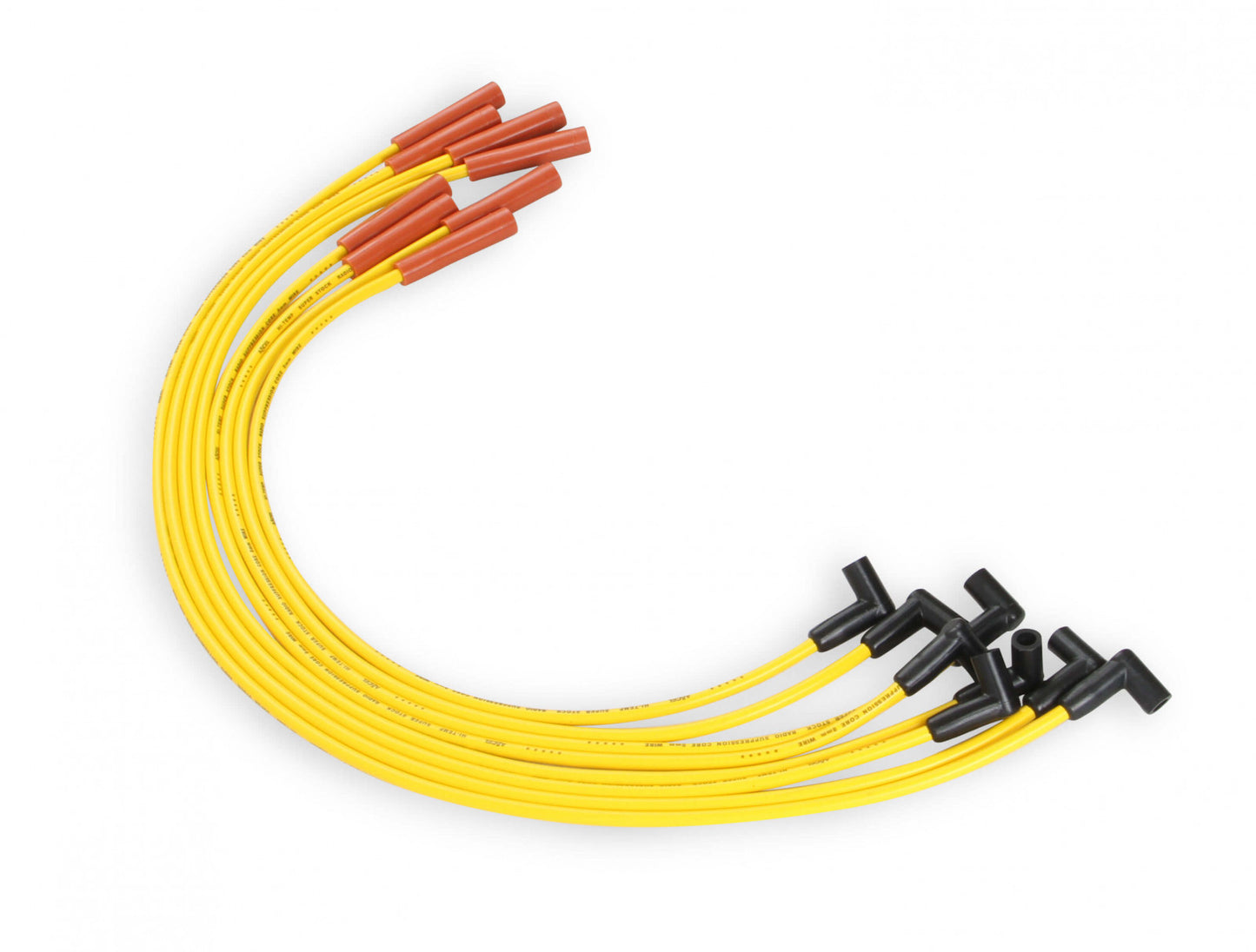 ACCEL Spark Plug Wire Set - Super Stock Graphite Core 8mm - GM V8 1975-90 - Yellow